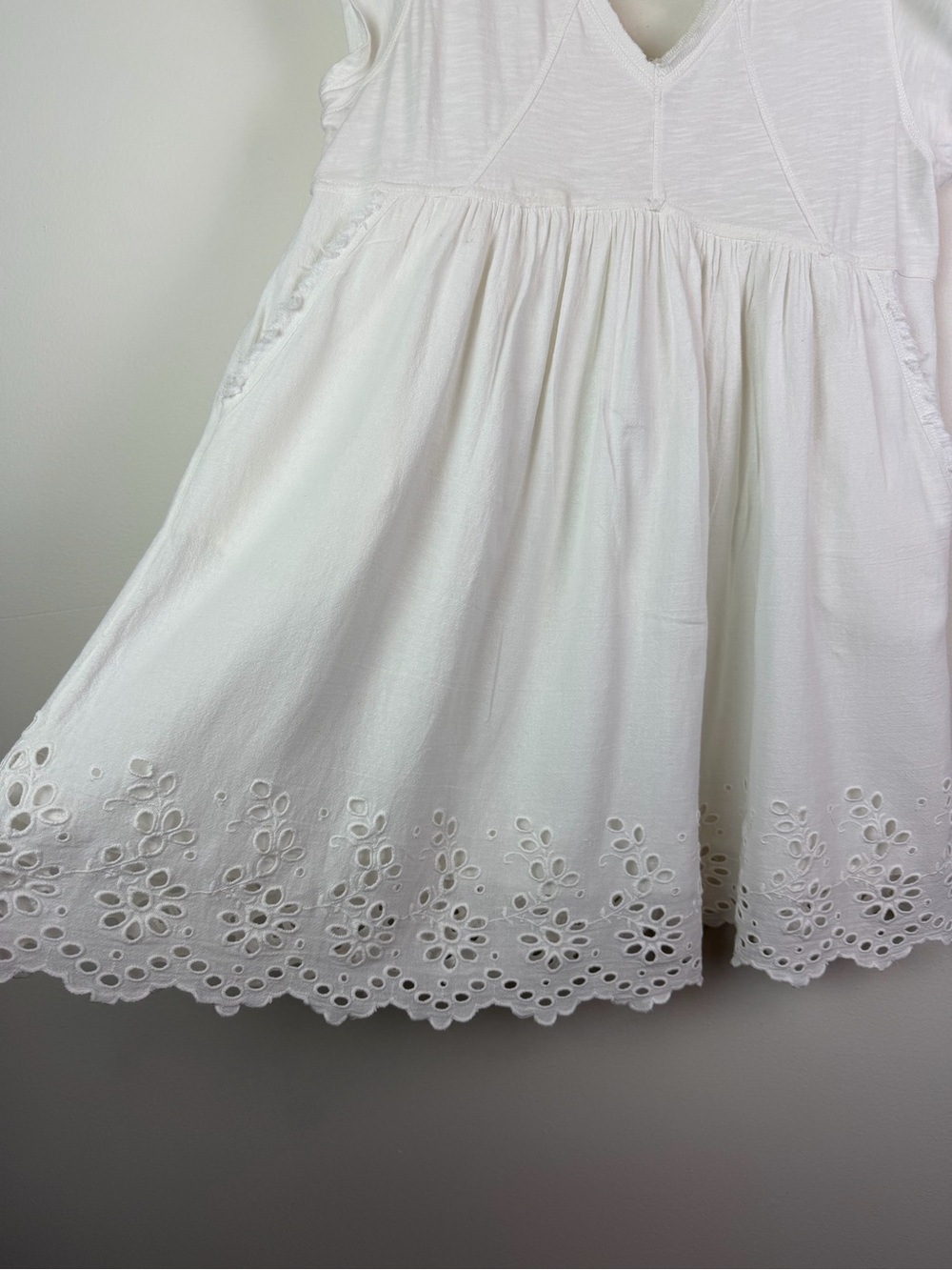 Anthropologie Daily Practice Eyelet Hem Mini Dress Size M - Picture 8 of 15